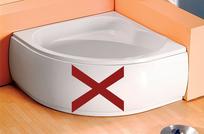Badewanne Hosirius: ohne Schürze