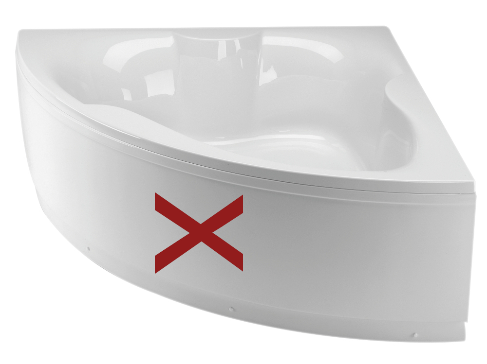 Badewanne Largo: ohne Schürze