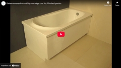 Einbau: Badewanne mit Styroporwannenträger