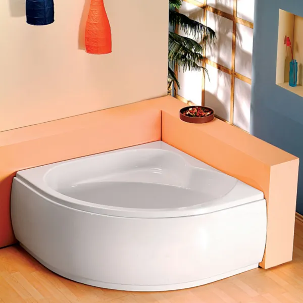 Foto der Badewanne 1300x1300 mm  / 130x130 cm  HOSIRIUS - Acryl Eckbadewanne