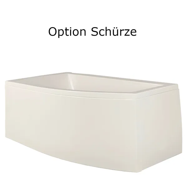 Schürze der Badewanne 150x85 und 160x95 cm FLO Raumsparwanne