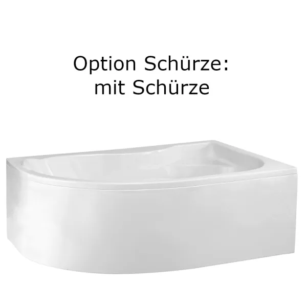 Option Schürze der Badewanne 175x110 cm DORA