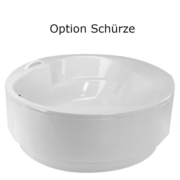 Schürze der Badewanne 180x180 cm OPERA - extra tief mit 52 cm - Rundbadewanne