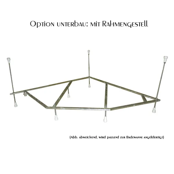 Rahmengestell: Badewanne 175x80 und 180x80 HOVIVA O - Ovalbadewanne