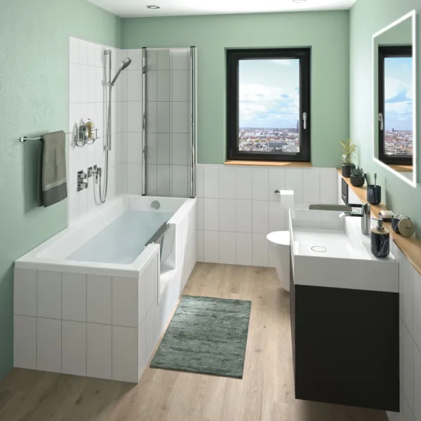 Foto 1 der Badewanne mit Tür von 160x70 bis 180x80 cm LIVORNO