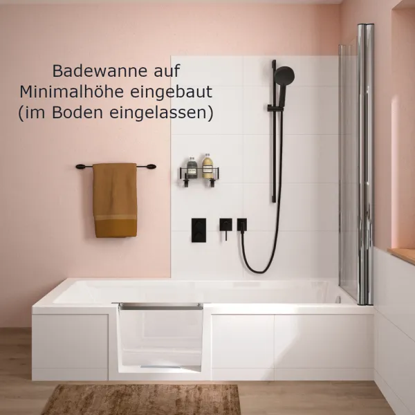 Foto 3 der Badewanne mit Tür von 160x70 bis 180x80 cm LIVORNO