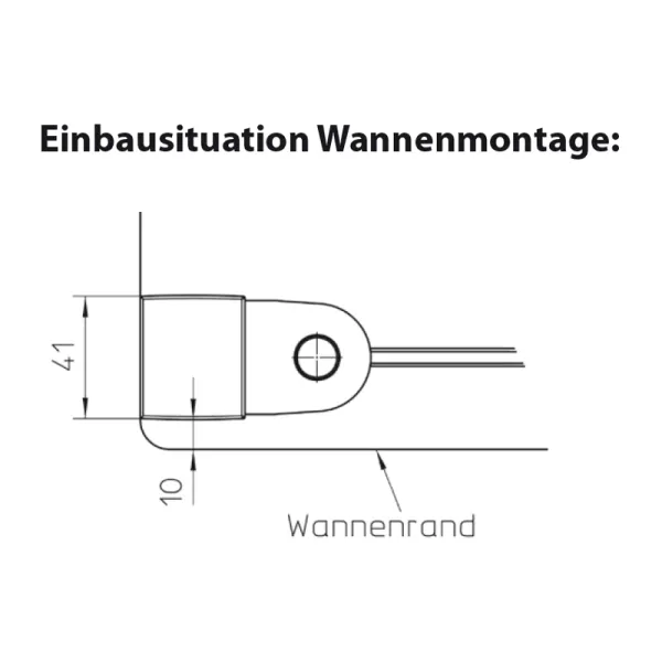 Wannenmontage des Eckeinstieg mit Drehfalttüren bis zu 150x150 cm, Glas: 6 mm