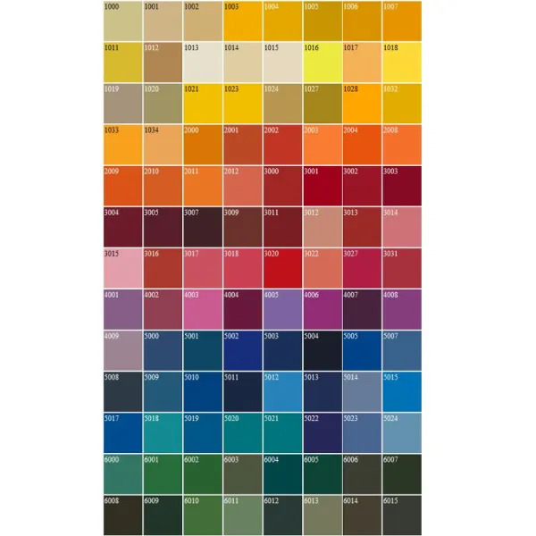 RAL-Farben Seite 1 des Duschbecken aus Mineralguss nach Ihren Vorgaben auf Maß gefertigt