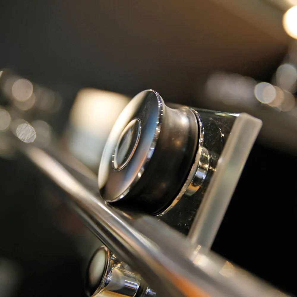 Laufrollen der Duschtür nach Maß als Schiebetür für Nische mit ESG: 8 mm, alu chromeffekt