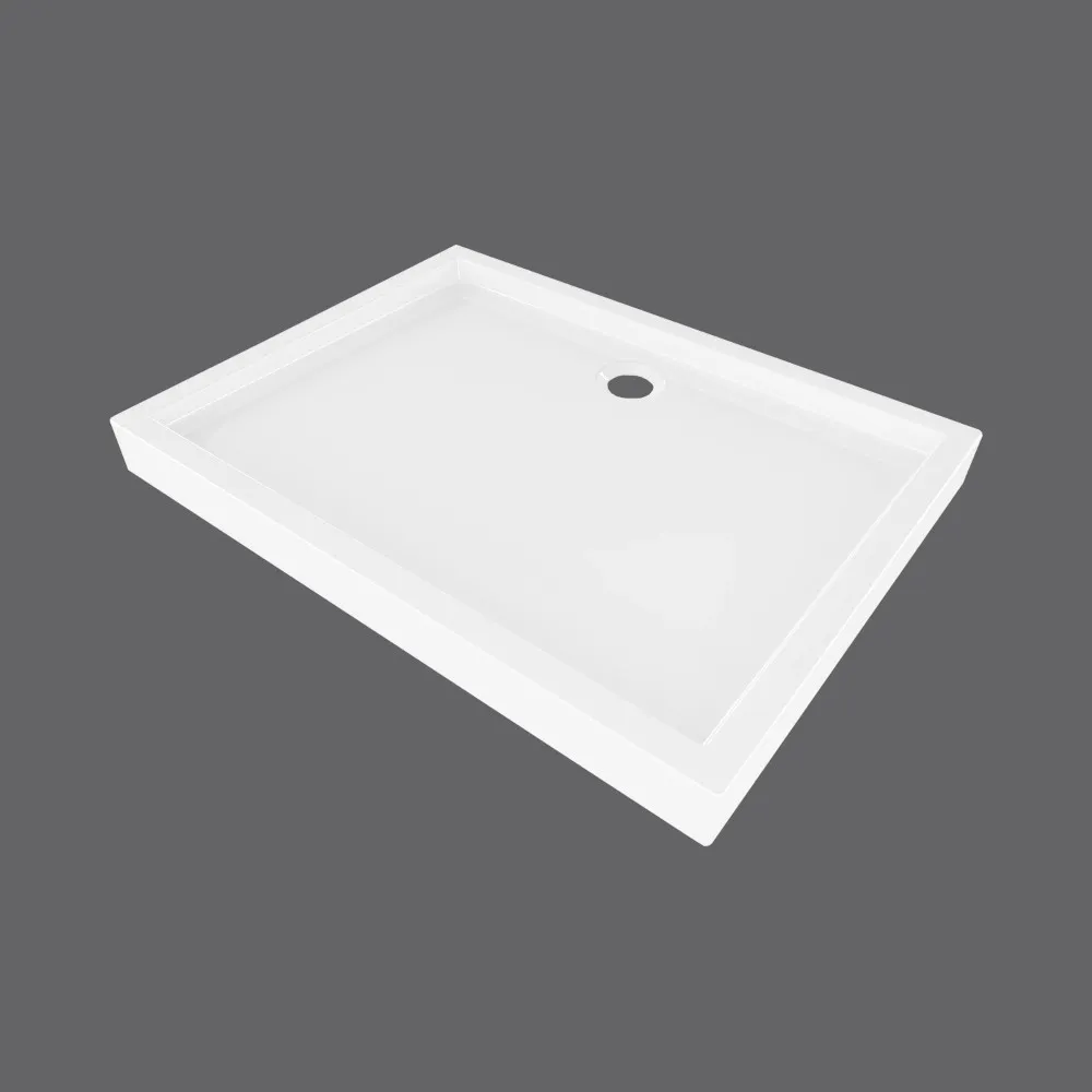 Duschwanne Flow+ aus Acryl von 90x80 bis 120x90 cm mit integriertem Fußgestell