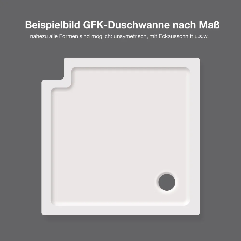 Duschwanne nach Maß (Gfk)
