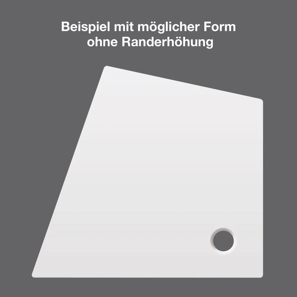 Duschwanne nach Maß Spezialform, randlos