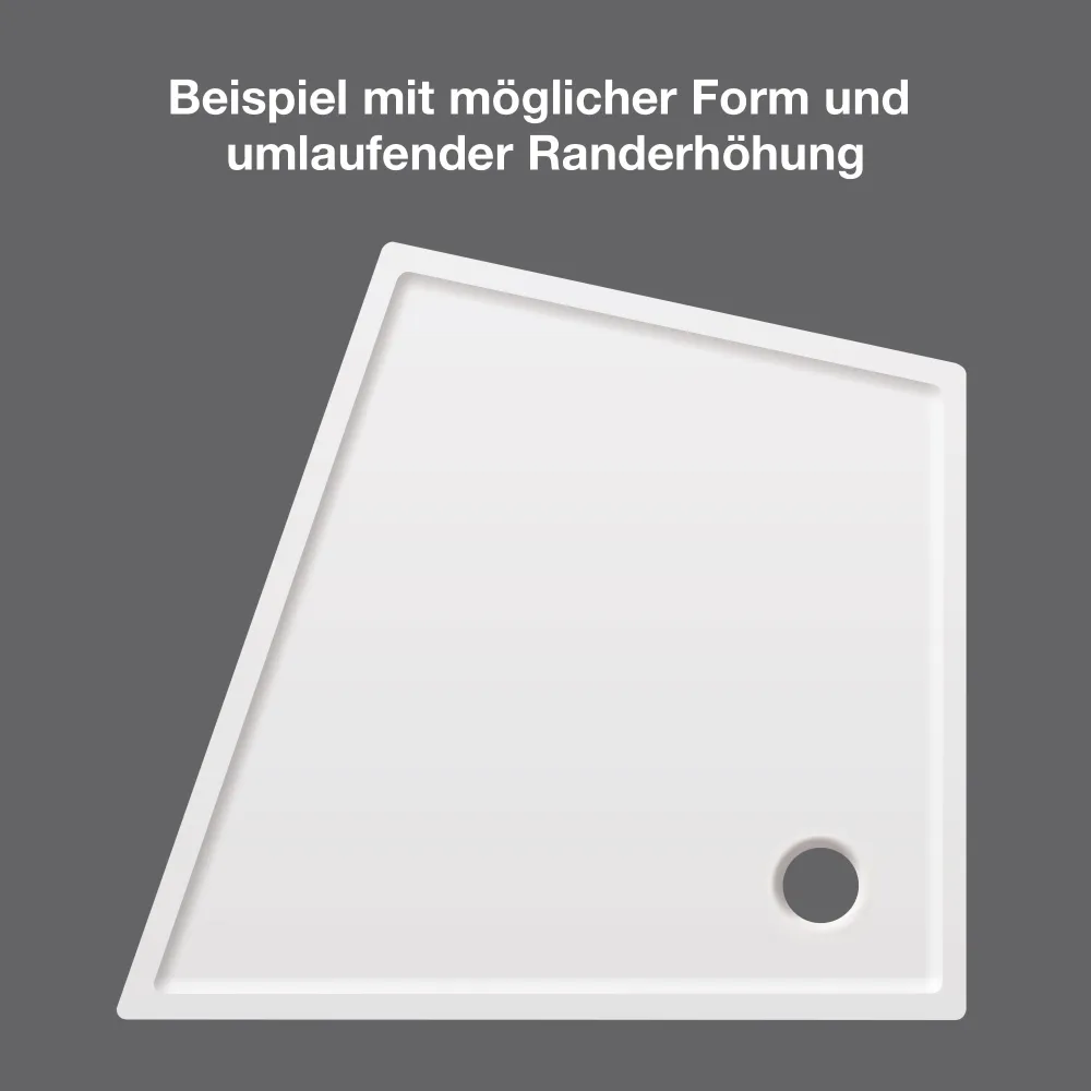 Duschwanne nach Maß mit Rand