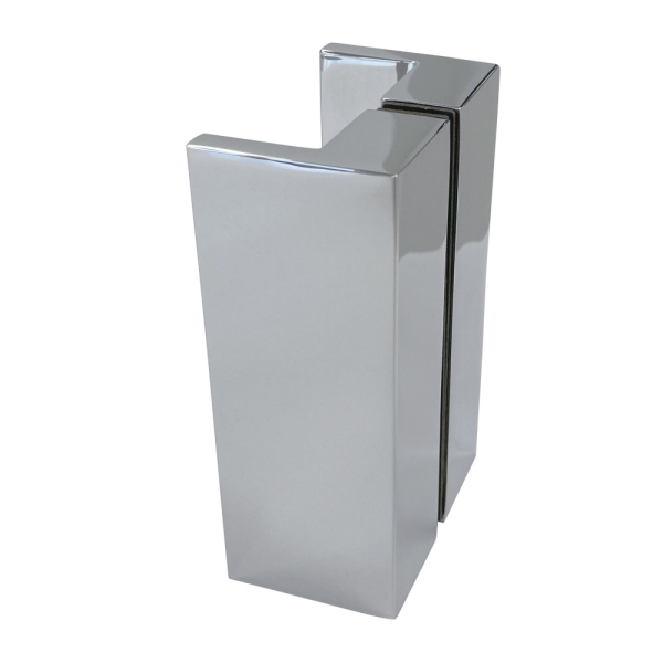 Griff der Eckdusche mit Pendeltür und Festteil und fester Seitenwand mit 6 mm