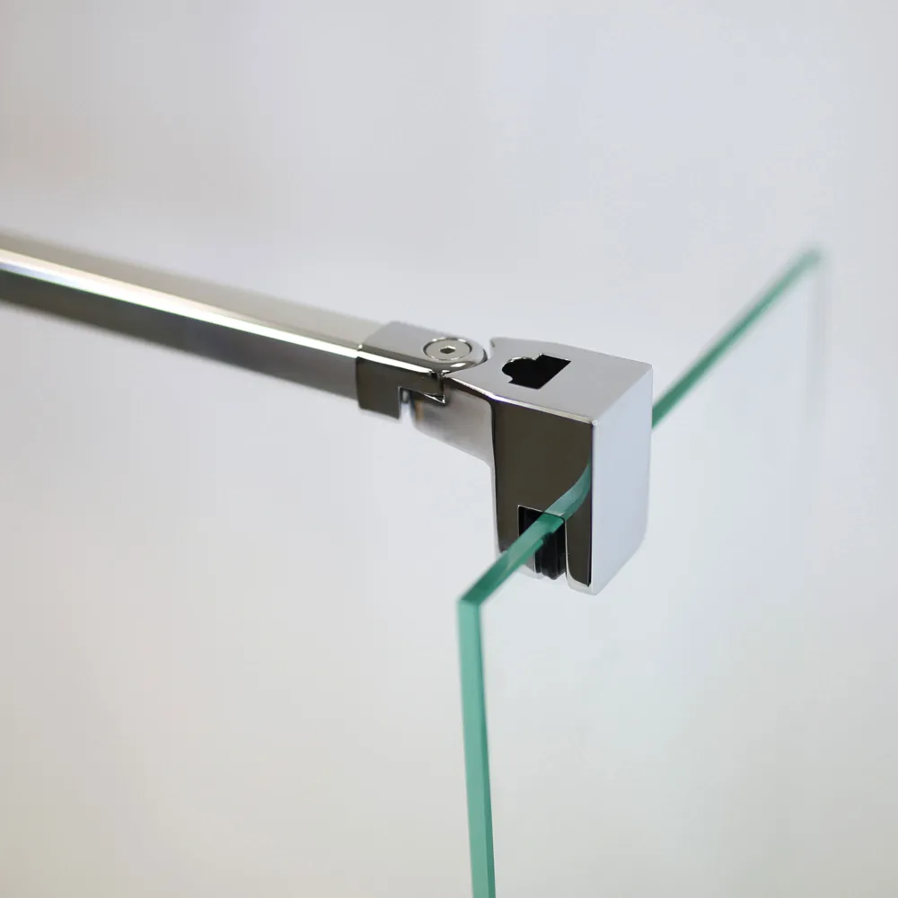 Stabilisator der Eckdusche mit Pendeltür und Festteil und fester Seitenwand mit 6 mm