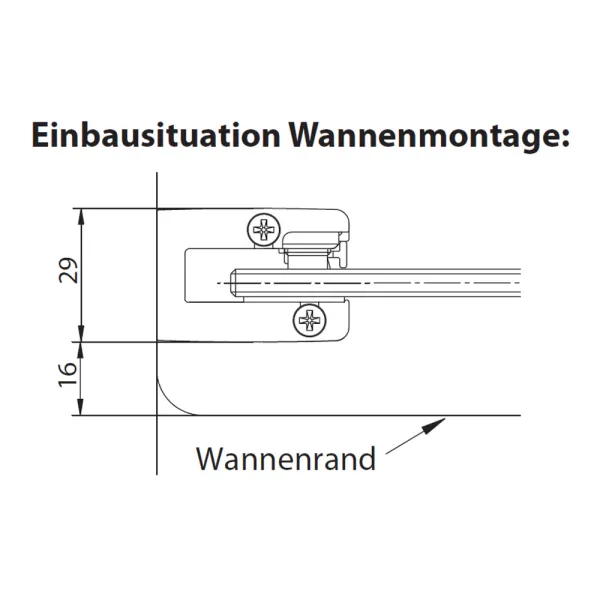 Wannenrandmontage der Eckeinstieg mit Schiebetüren bis zu 120x120 cm, Glas: 8 mm