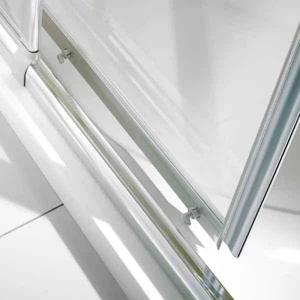 Detail Eckeinstieg Schiebetüren, Maßanfertigung, 4 mm ESG od. Kunststoffglas
