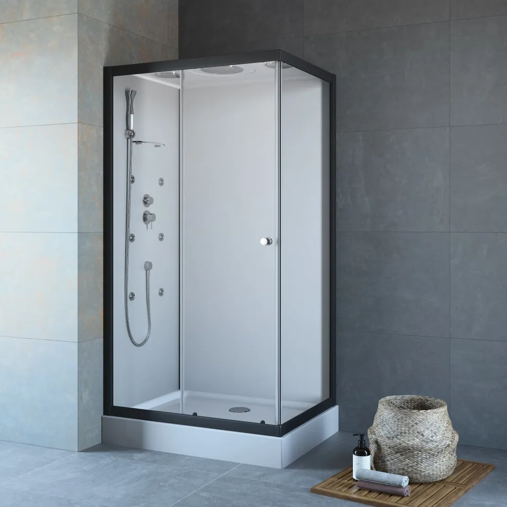 Komplettdusche 110x80 cm mit Fronteinstieg