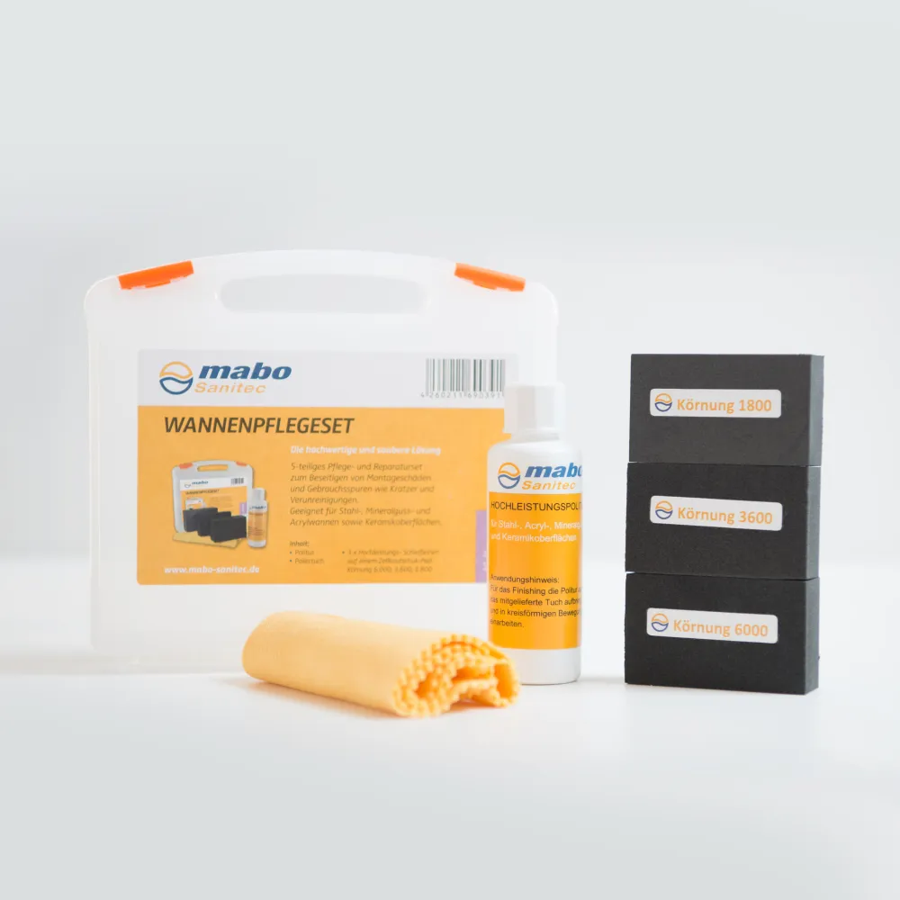 Inhalt von Reparaturset / Polierset für Acryl zum Beseitigen von Kratzern