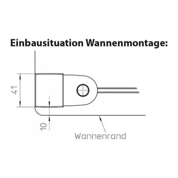 U-Kabine mit Festteilen und Drehfalttüren, 4-teilig, bis zu 1100 mm / 110 cm, Glas: 6 mm