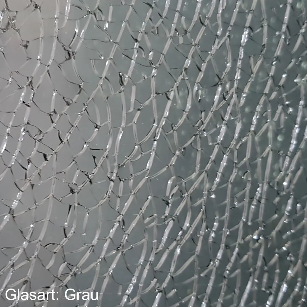 Walk-in Duschwand aus Crash-Glas in 12,8 mm VSG