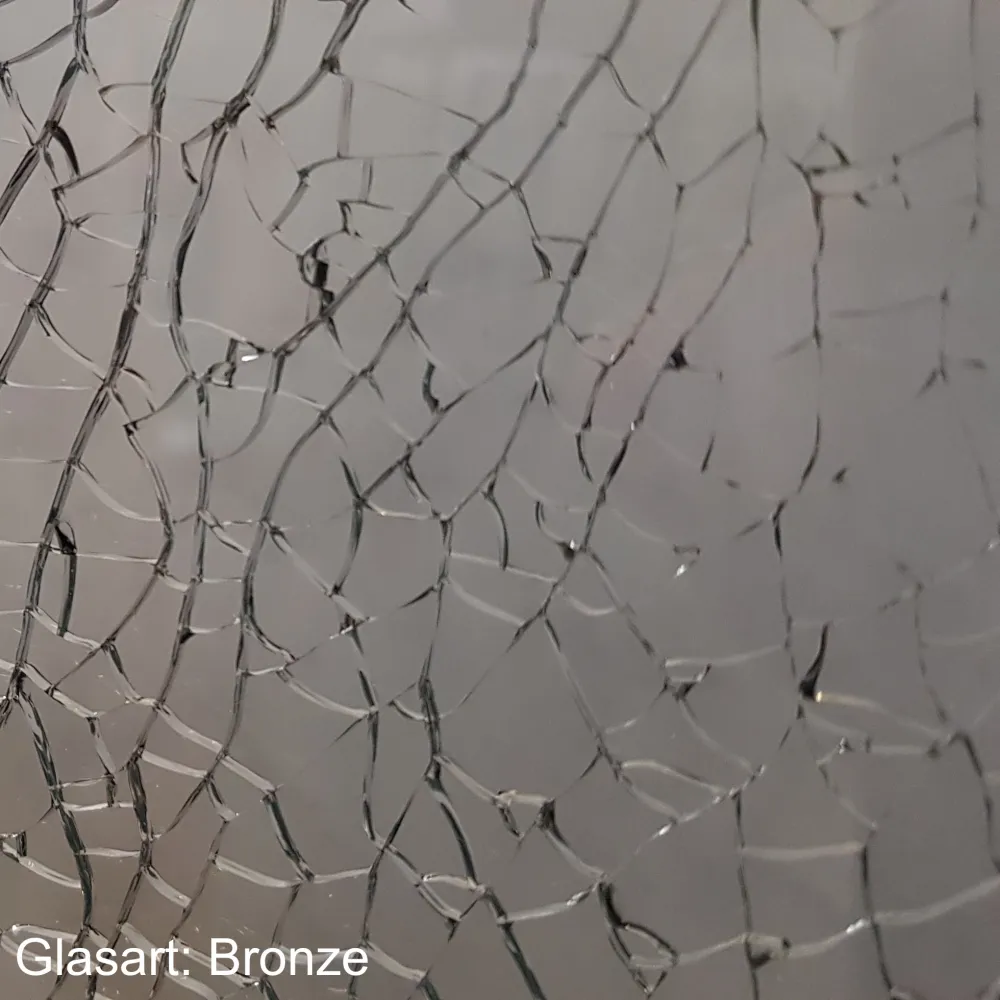 Bronze der Klarglas der Walk-in Duschwand aus Crash-Glas in 12,8 mm ESG