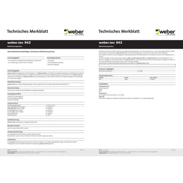 Sicherheitsdatenblatt für Hinweise für Zusatzoption für Duschboards: Vergussmasse