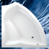 Draufsicht der Badewanne 1500x1500 mm  / 150x150 cm  AURIGA - Acryl Eckbadewanne