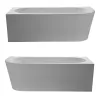 Frontansicht der Badewanne 170x80 und 180x80 cm CHARLY mit Schürze - Acryl Rechteckbadewanne