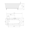 Skizze-der-Badewanne-HOLISA-170x70-cm-Acryl-Rechteckbadewanne