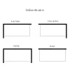Einbausituationen der Badewanne 160x75, 170x75 und 180x80 cm KISTYLE mit Tür