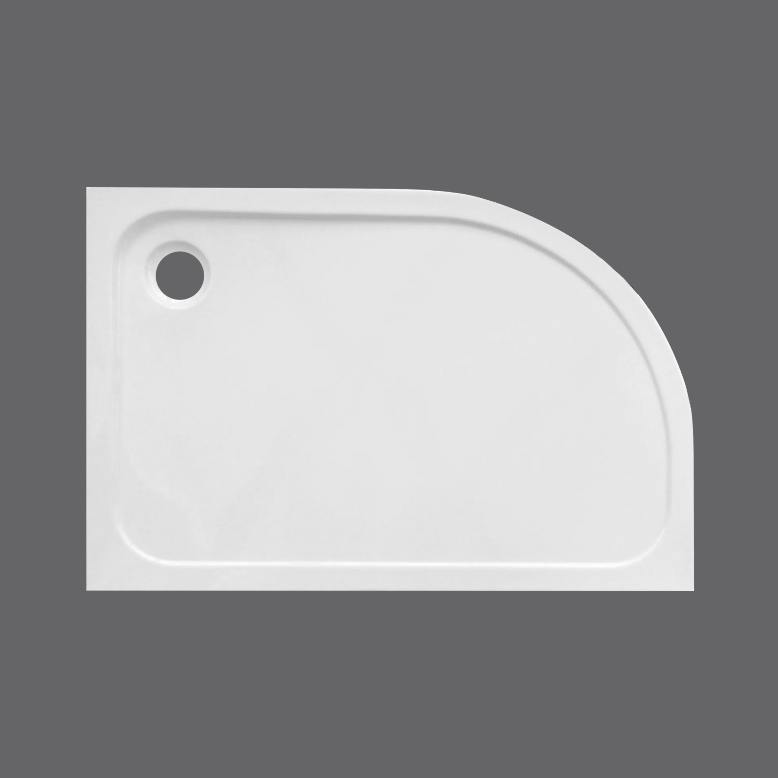 Duschbecken 120x80 cm, R 550, rechts, VK, superflach