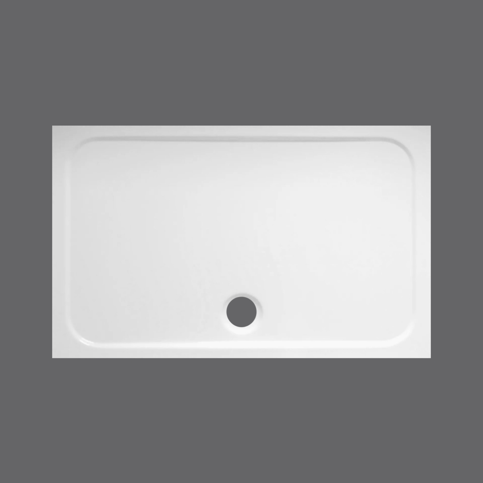 Duschwanne 205 X 115 Cm Line Slim – Höhe 3 Cm, Weiß, Aus Marmorharz, Mit Ablaufgarnitur