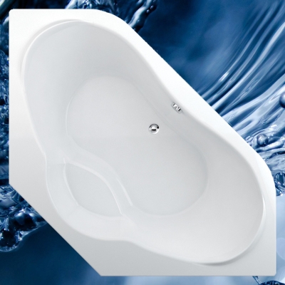 Badewanne 1400x1400 mm  / 140x140 cm  NAXOS ohne Ecke - Acryl Eckbadewanne