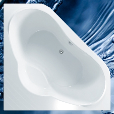 Badewanne 1400x1400 mm  / 140x140 cm  NAXOS R - Acryl Eckbadewanne