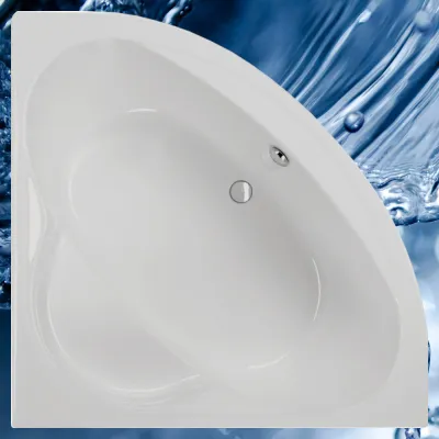 Badewanne 140x140 cm AMRUM - Acryl Eckbadewanne