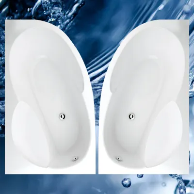 Raumsparbadewanne MEDEA aus Acryl mit Option Schürze