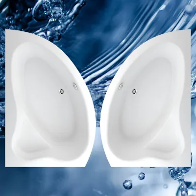 Badewanne 150x100 cm CEJLON - asymmetrische Eckwanne