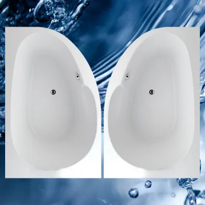 Badewanne 160x100 cm SPINELL MONO - Acryl Raumsparwanne
