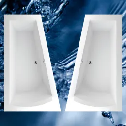 Badewanne 160x100 cm und 170x100 cm NERA - 50 cm tief