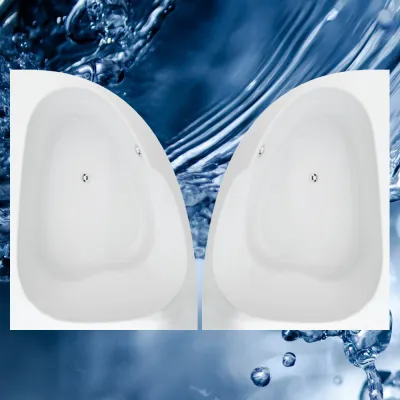 Badewanne 160x125 und 180x130 cm SPINELL aus Acryl
