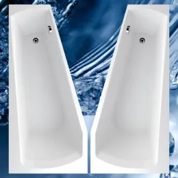 Badewanne 160x75 cm HARMONY - Acryl Raumsparbadewanne