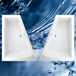 Badewanne 175x135 cm GALIA aus Acryl - extra tief 50 cm