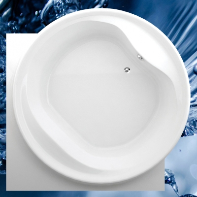 Badewanne 177x177 cm BORNEO R - Acryl Rundbadewanne