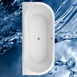 Badewanne 1800x800 mm  / 180x80 cm COMA U - Acryl Rechteckbadewanne