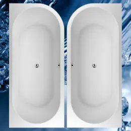 Badewanne 1800x800 mm / 180x80 cm COMA - Acryl Rechteckbadewanne