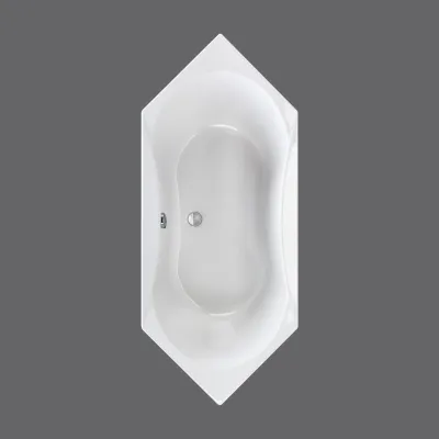 Badewanne 180x80 und 190x80 cm BORA - Acryl 6-Eckbadewanne