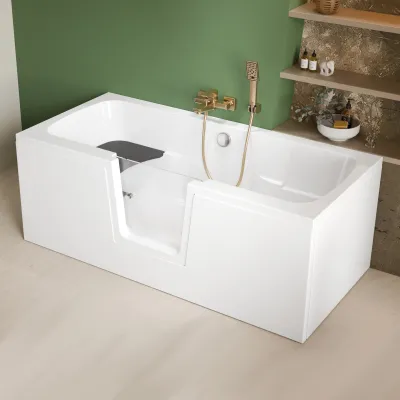Badewanne mit Tür 160x75 cm POVI